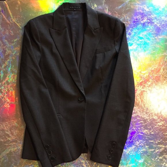 Theory skirt suit Sz 6/8. Dark grey. Like new! - Picture 2 of 11